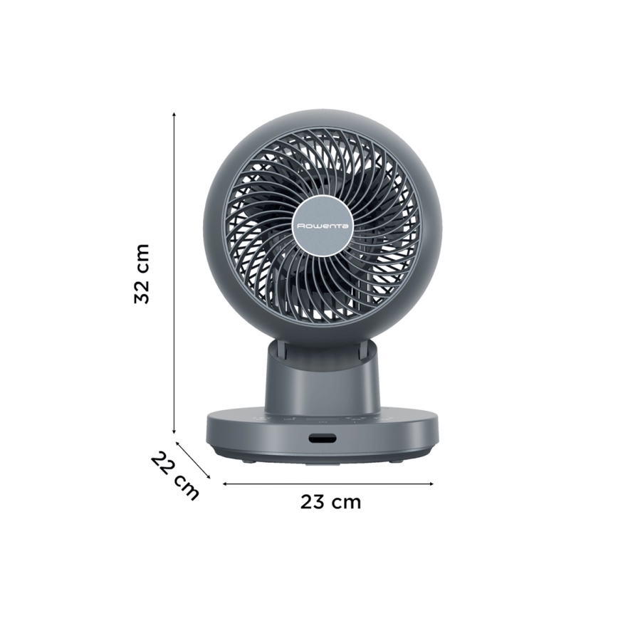 Rowenta - Wentylator stołowy TURBO SWIFT COMPACT 230V niebieski + pilot do zdalnego sterowania