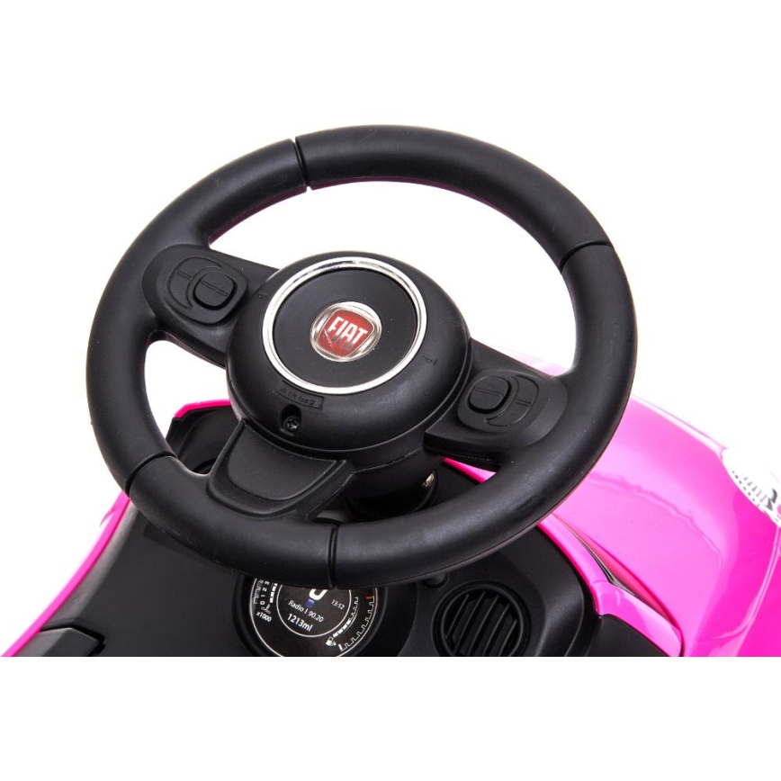 Rowerek do pchania Fiat 500 2xAA różowy