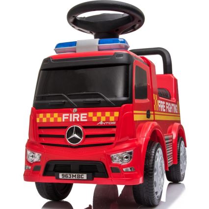 Rowerek do pchania Mercedes Wóz strażacki 2xAA czerwony