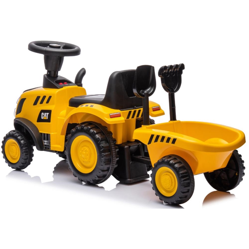 Rowerek do pchania traktor CAT 2xAA żółty/czarny