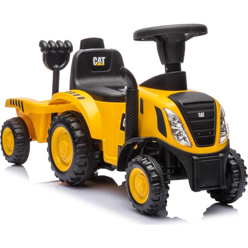 Rowerek do pchania traktor CAT 2xAA żółty/czarny