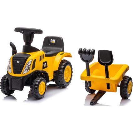Rowerek do pchania traktor CAT 2xAA żółty/czarny