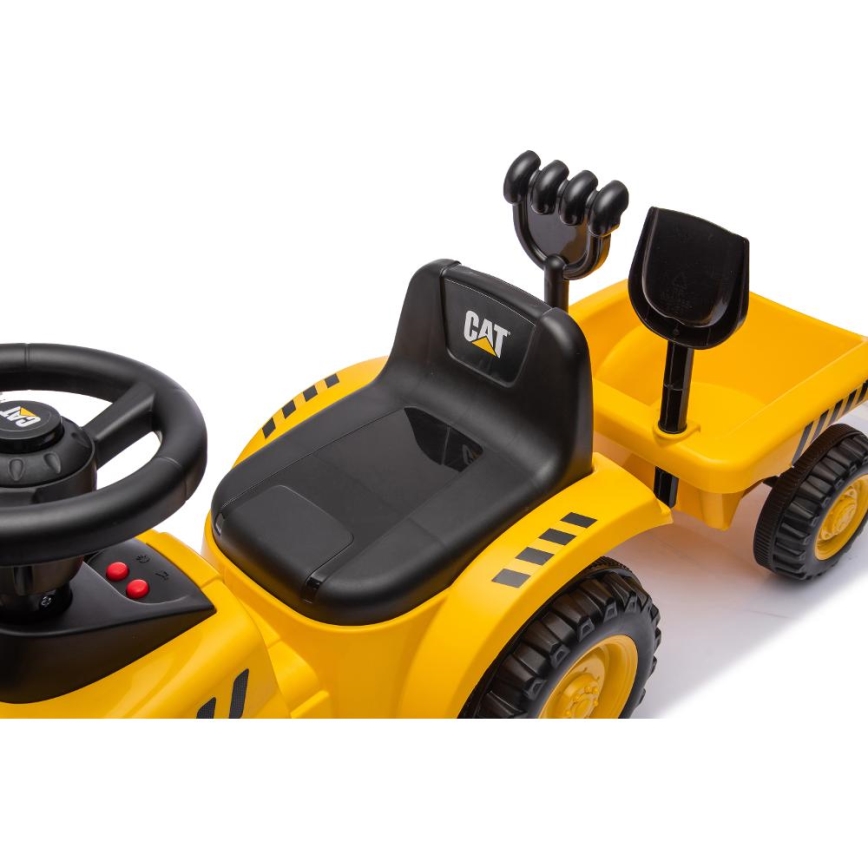 Rowerek do pchania traktor CAT 2xAA żółty/czarny