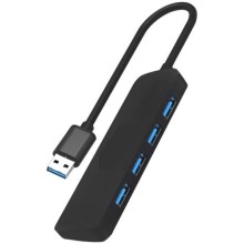 Rozdzielacz USB 4xUSB-A 3.0 czarny