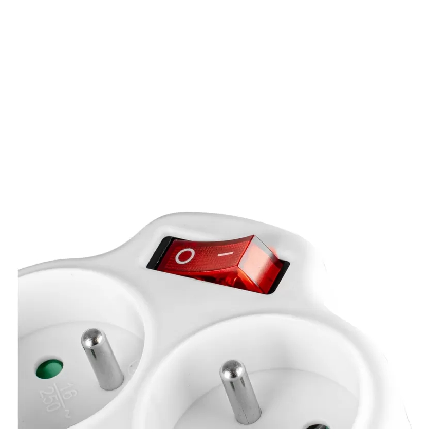 Rozgałęźnik z wyłącznikiem, 2 gniazda + USB-C + USB-A