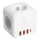 Rozgałęźnik z wyłącznikiem LINEA 3x230V + 4xUSB A/C biały