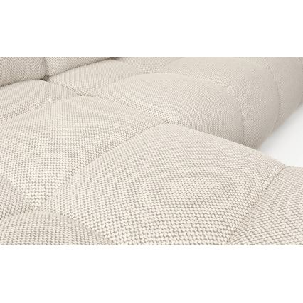 Rozkładana narożna tapicerowana sofa z miejscem do przechowywania typu L ALMADA lewa beżowy