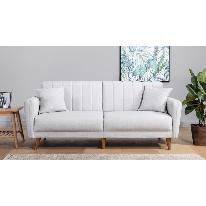Rozkładana dwuosobowa sofa KITO kremowa
