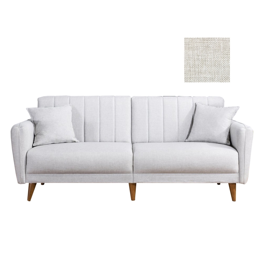 Rozkładana dwuosobowa sofa KITO kremowa