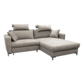 Rozkładana narożna tapicerowana sofa typu U HORTA prawa szary