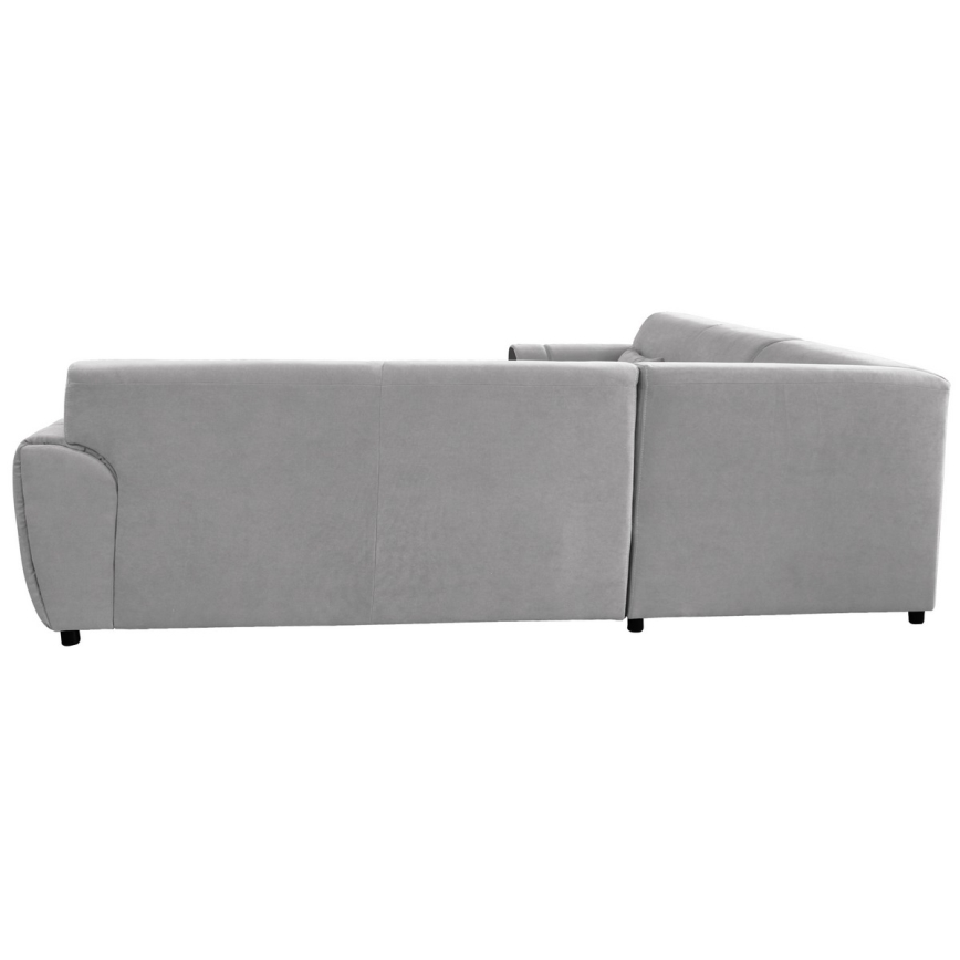 Rozkładana narożna tapicerowana sofa typu U VISEU lewa szary/czarny