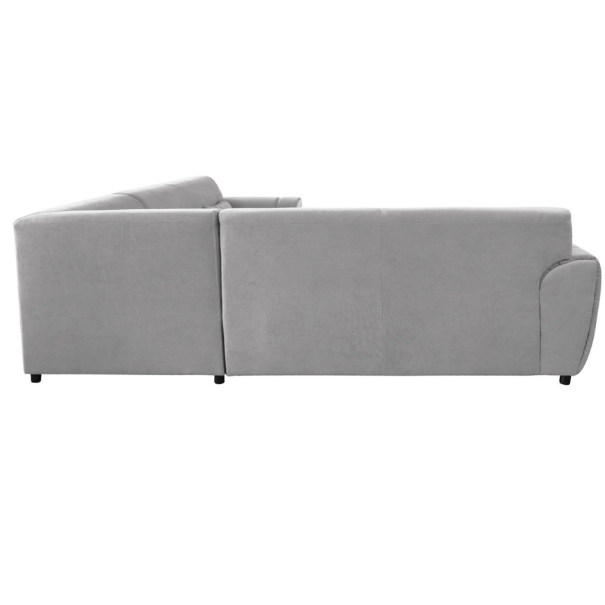 Rozkładana narożna tapicerowana sofa typu U VISEU prawa szary/biały