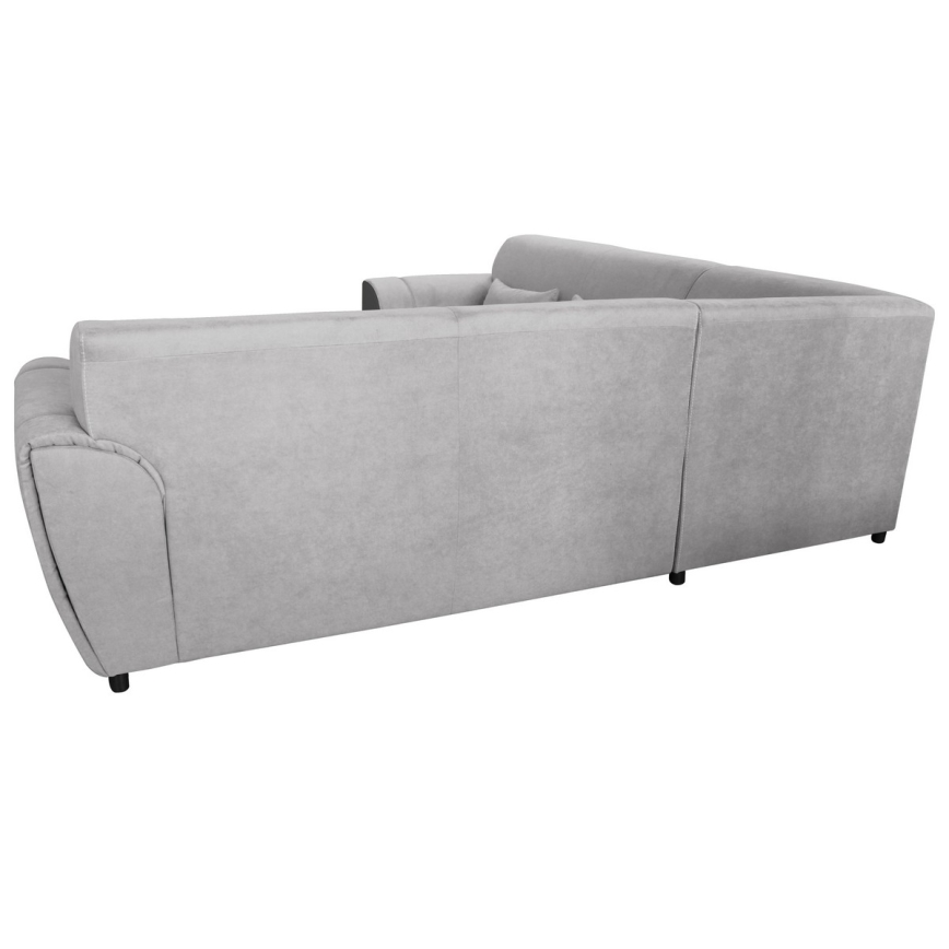 Rozkładana narożna tapicerowana sofa typu U VISEU prawa szary/czarny