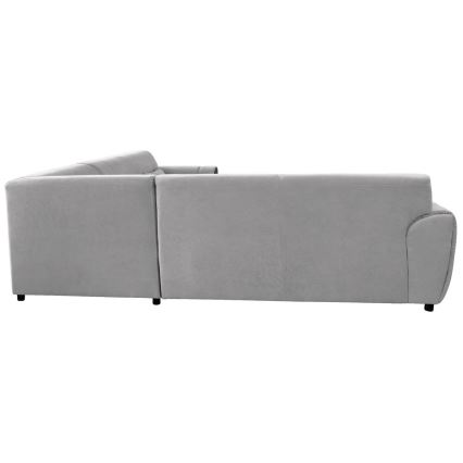 Rozkładana narożna tapicerowana sofa typu U VISEU prawa szary/czarny