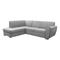 Rozkładana narożna tapicerowana sofa w kształcie L SERPA lewa szara
