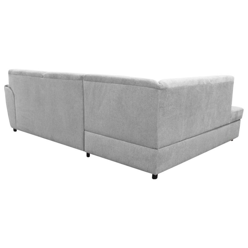Rozkładana narożna tapicerowana sofa w kształcie L SERPA lewa szara