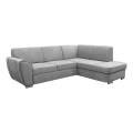 Rozkładana narożna tapicerowana sofa w kształcie L SERPA prawa szara