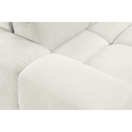 Rozkładana tapicerowana sofa trzyosobowa z pojemnikiem ALMADA beżowa