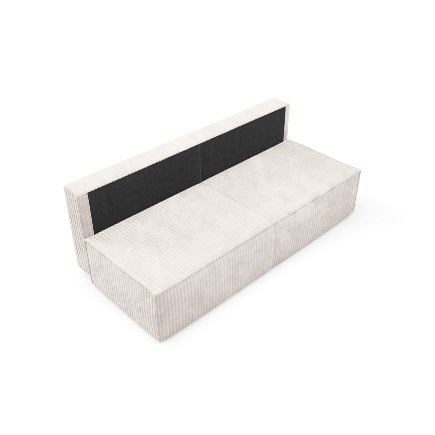 Rozkładana sofa trzyosobowa z pojemnikiem TERAMO beżowa