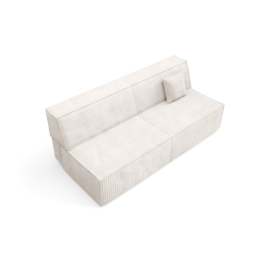 Rozkładana sofa trzyosobowa z pojemnikiem TERAMO beżowa