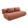 Rozkładana sofa trzyosobowa FANO brązowa