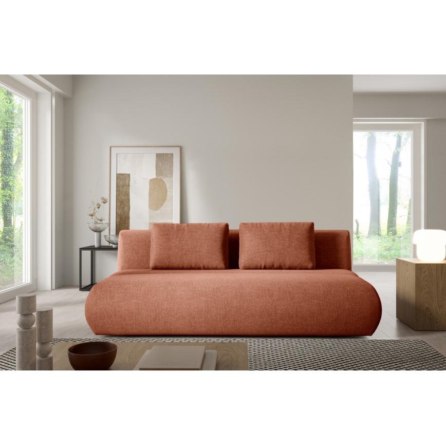 Rozkładana sofa trzyosobowa FANO brązowa