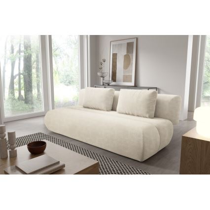 Rozkładana sofa trzyosobowa FANO kremowa