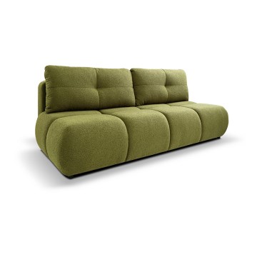 Rozkładana sofa trzyosobowa z pojemnikiem na przechowywanie NUORO zielona