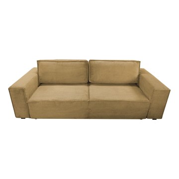 Rozkładana sofa trzyosobowa z pojemnikiem RONDA pomarańczowa