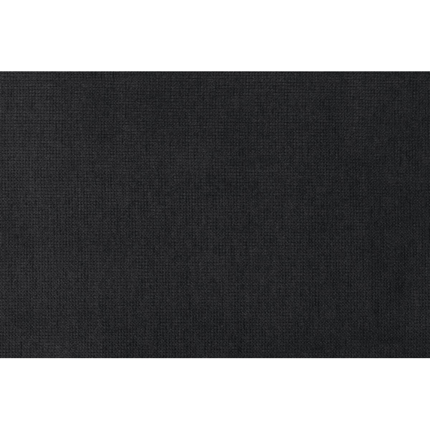 Rozkładana sofa z pojemnikiem i pufą PALERMO, czarna, prawostronna