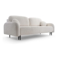 Rozkładana tapicerowana sofa trzyosobowa CLOUDY kremowy