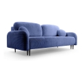 Rozkładana tapicerowana sofa trzyosobowa CLOUDY niebieski