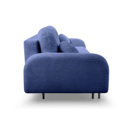 Rozkładana tapicerowana sofa trzyosobowa CLOUDY niebieski