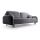 Rozkładana tapicerowana sofa trzyosobowa CLOUDY szary