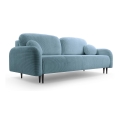 Rozkładana tapicerowana sofa trzyosobowa CLOUDY turkusowy