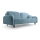 Rozkładana tapicerowana sofa trzyosobowa CLOUDY turkusowy