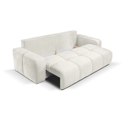 Rozkładana tapicerowana sofa trzyosobowa z miejscem do przechowywania ALMADA beżowy