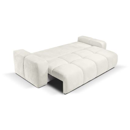 Rozkładana tapicerowana sofa trzyosobowa z miejscem do przechowywania ALMADA beżowy