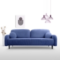 Rozkładana tapicerowana trzyosobowa sofa CLOUDY, niebieska