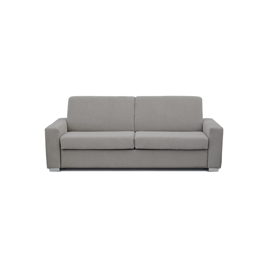 Rozkładana trzyosobowa sofa do codziennego spania LEKA, szara