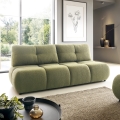 Rozkładana trzyosobowa sofa z pojemnikiem NUORO zielona