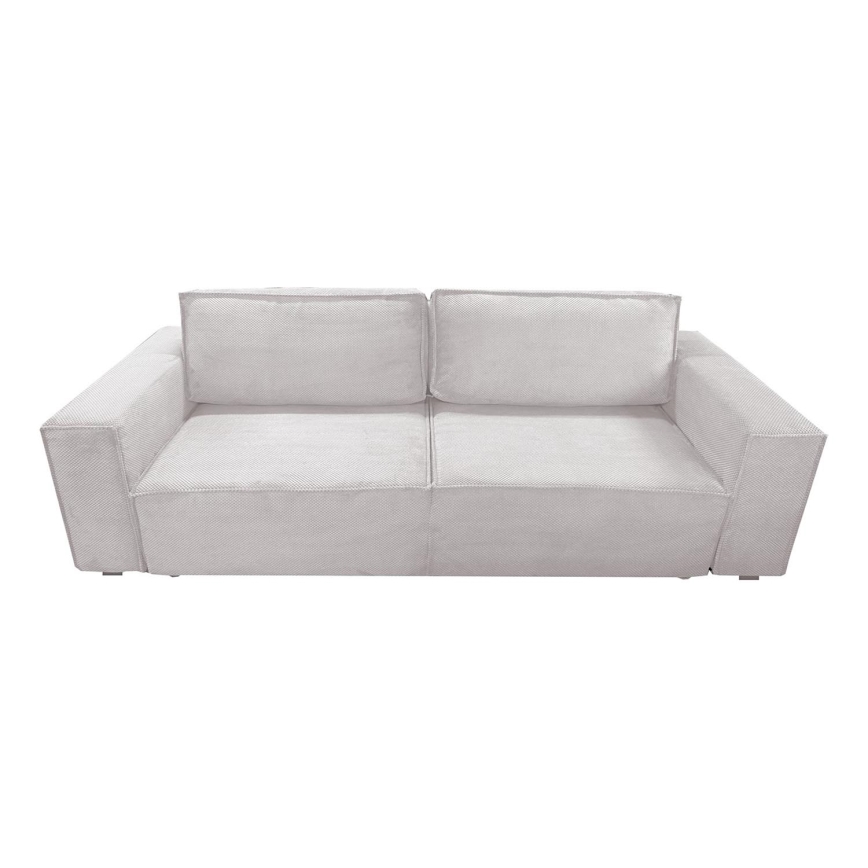 Rozkładana trzyosobowa sofa z pojemnikiem RONDA, beżowa