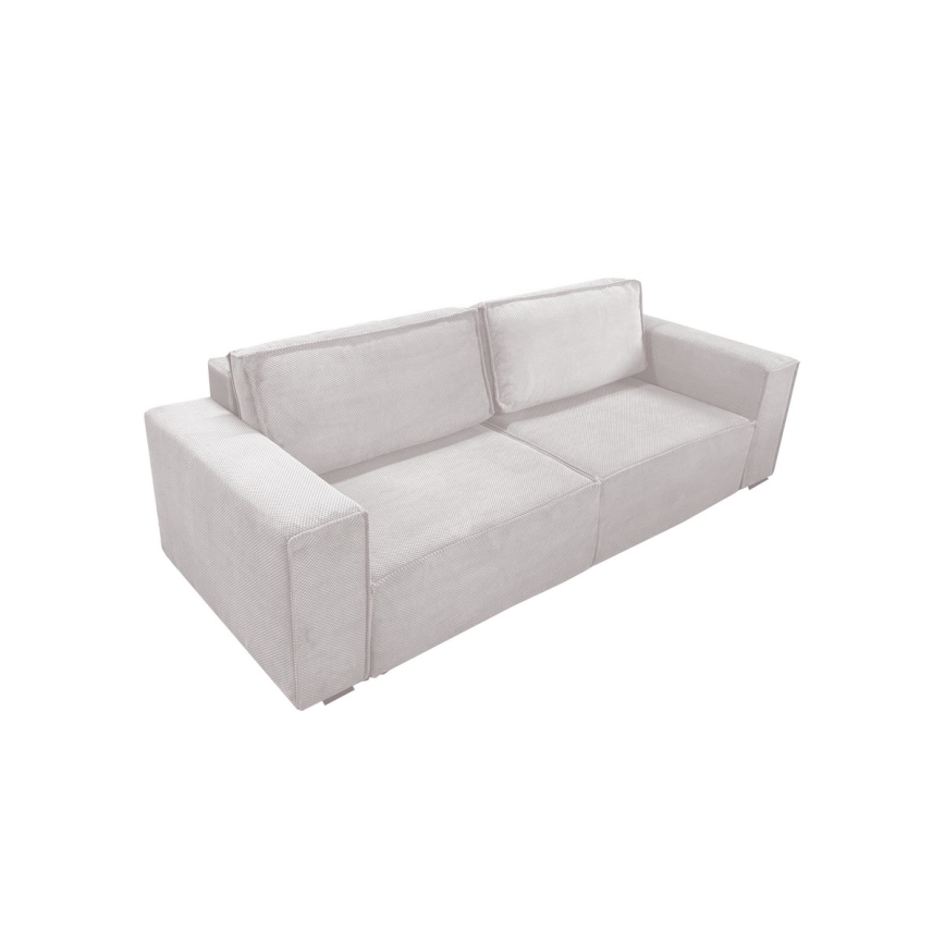 Rozkładana trzyosobowa sofa z pojemnikiem RONDA, beżowa