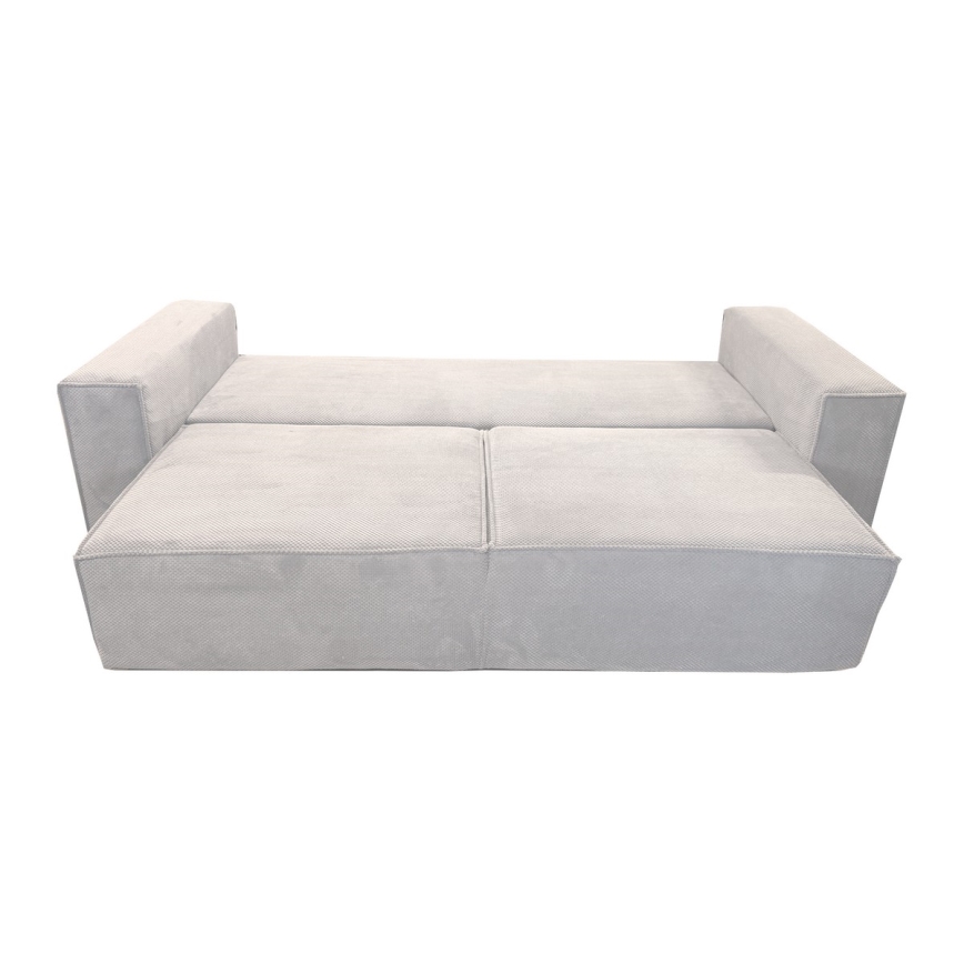 Rozkładana trzyosobowa sofa z pojemnikiem RONDA, beżowa