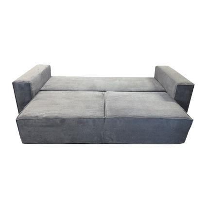Rozkładana trzyosobowa sofa z pojemnikiem RONDA szara