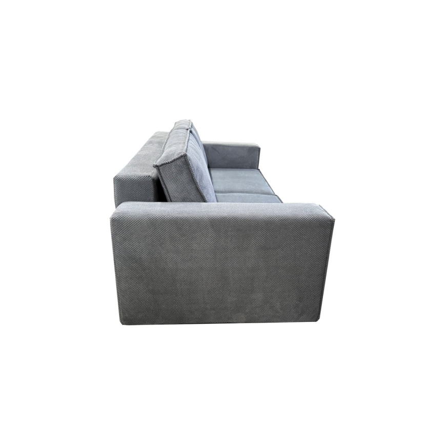Rozkładana trzyosobowa sofa z pojemnikiem RONDA szara