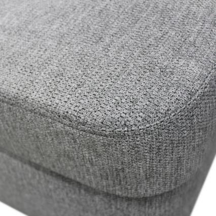 Rozkładany narożnik SERPA z pojemnikiem w kształcie U, prawostronny, szary