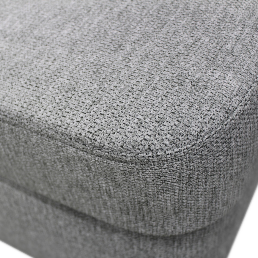 Rozkładany narożnik SERPA z pojemnikiem w kształcie U, prawostronny, szary