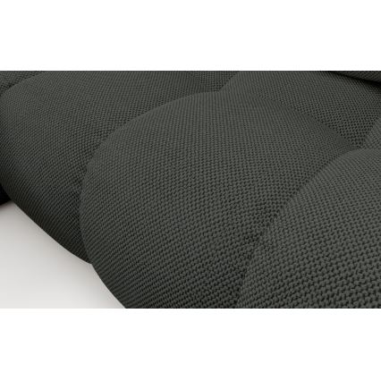 Rozkładany narożnik tapicerowany z pojemnikiem na pościel w kształcie L ALMADA lewy antracyt