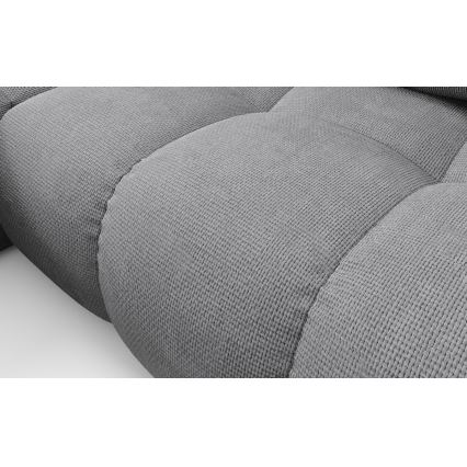 Narożnik rozkładany tapicerowany ALMADA z pojemnikiem, lewy, szary